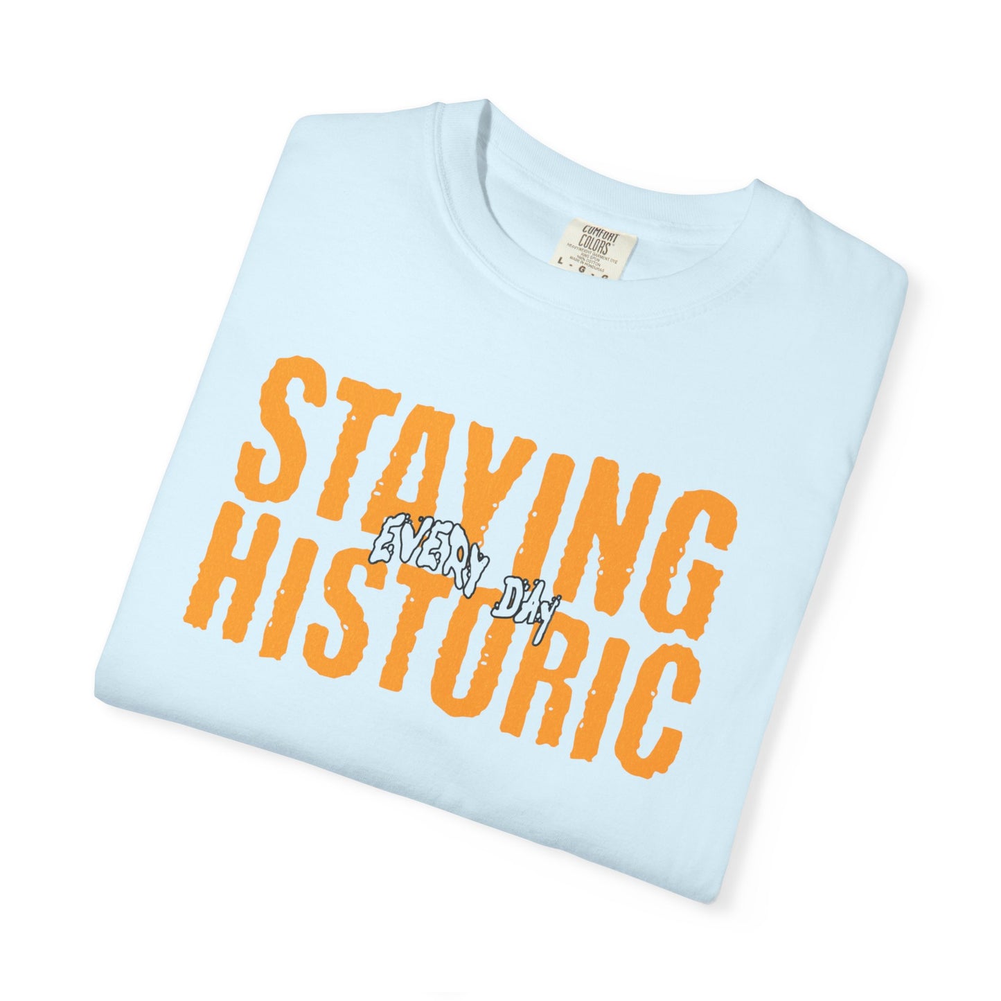 Staying Historic Retro Orange Graphic T-Shirt