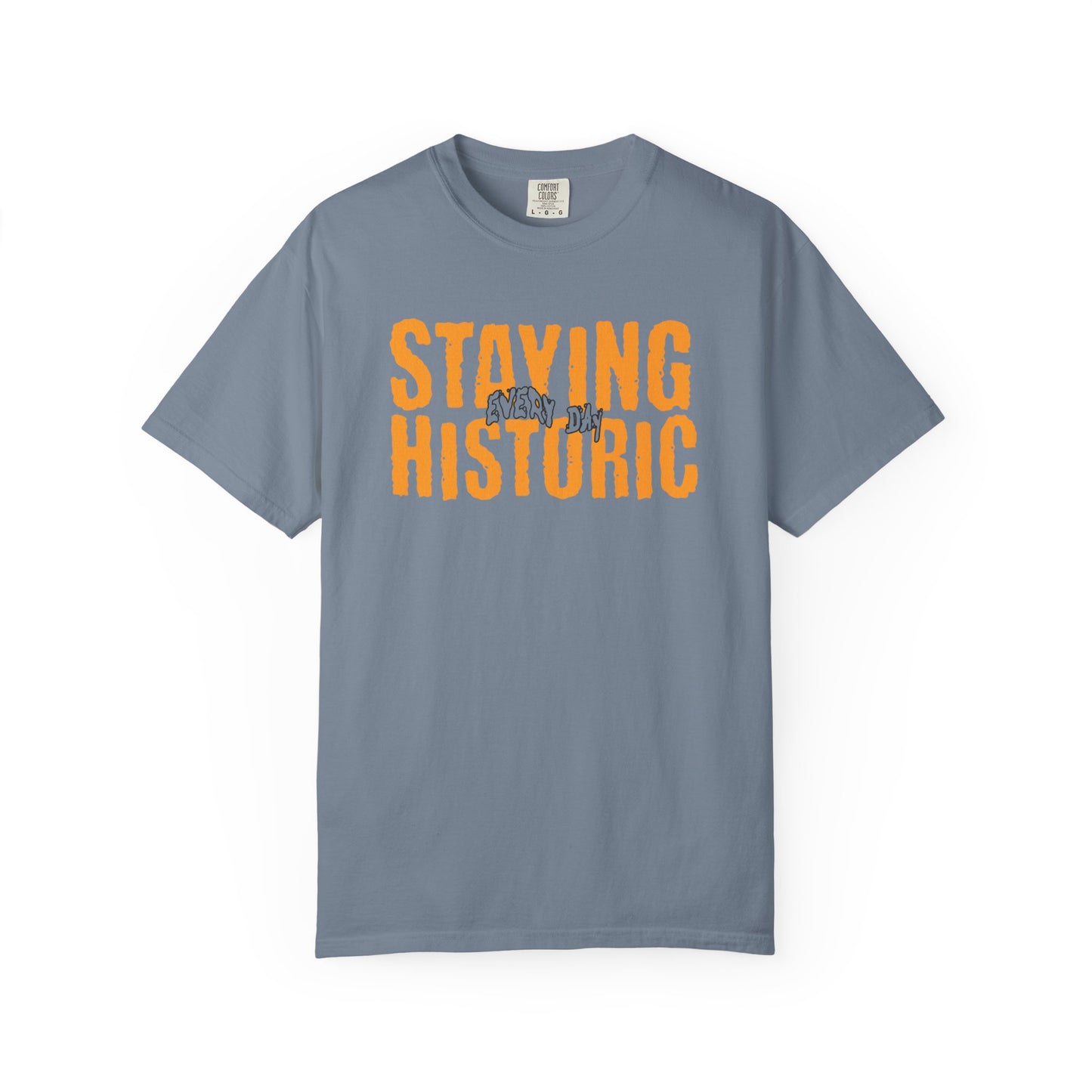 Staying Historic Retro Orange Graphic T-Shirt