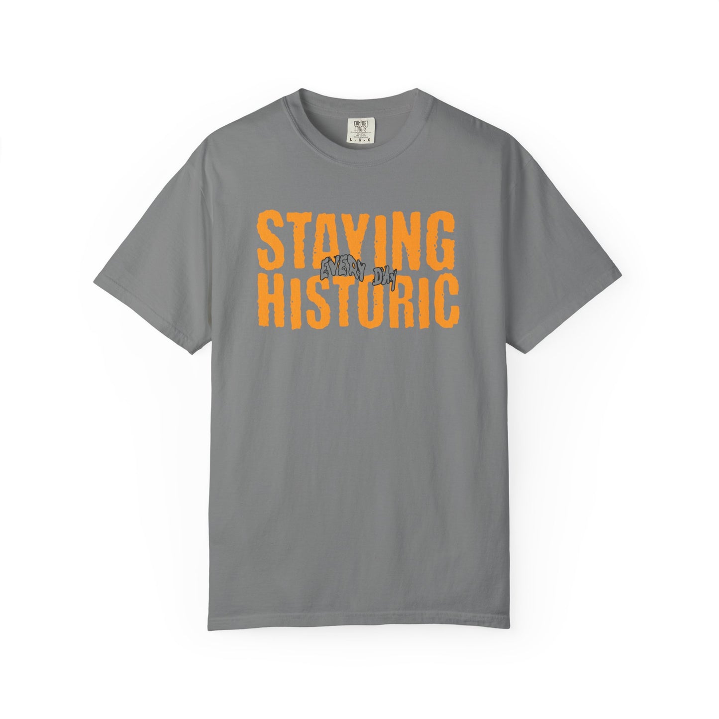 Staying Historic Retro Orange Graphic T-Shirt