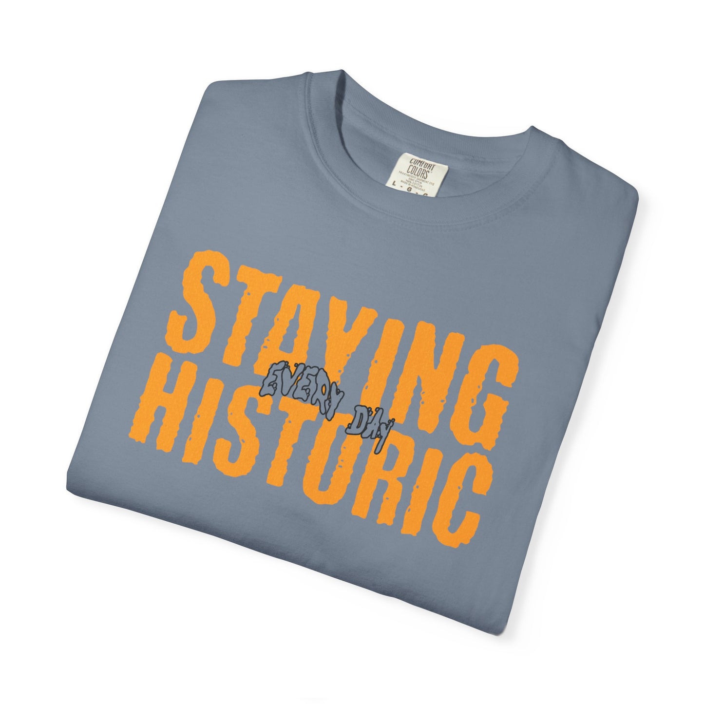 Staying Historic Retro Orange Graphic T-Shirt