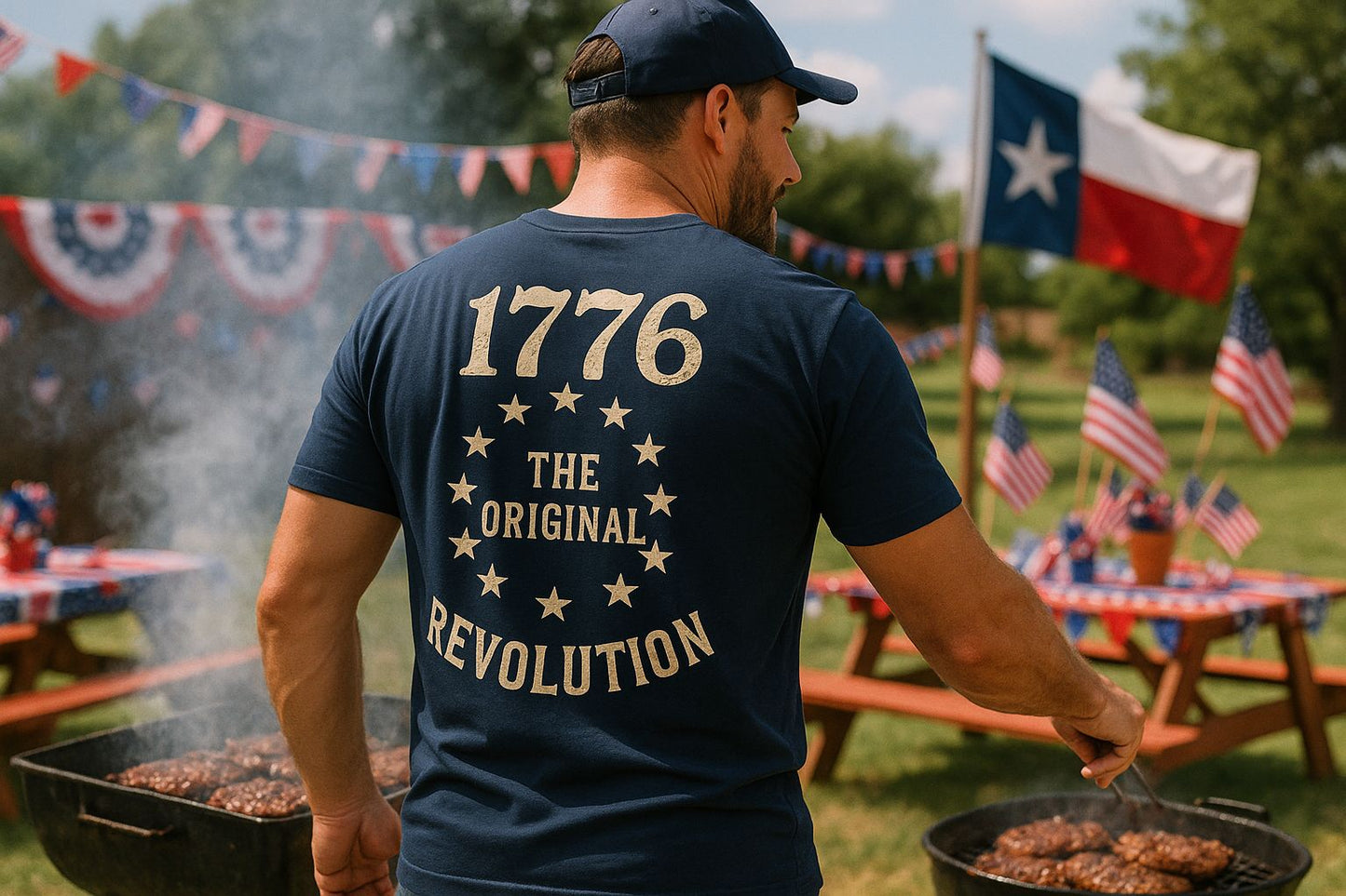4th of July Celebration Heavyweight Cotton T-Shirt – Classic Fit Tee